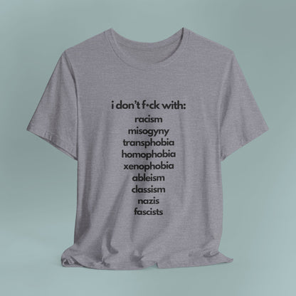 Social Justice Unisex Cotton Tee | Anti-Discrimination Shirt for Activism, Pride Events, Inclusivity, Everyday Wear