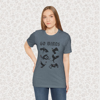 Go Birds Cryptids T-Shirt, Bird Cryptid Tee, Thunderbird Shirt, Snallygaster, Griffin, Phoenix, Devil Bird, Terror Bird, Philadelphia Shirt