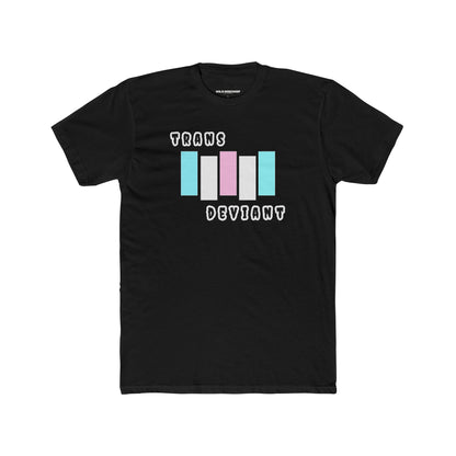 Trans Deviant Graphic T-Shirt, Trans Pride Unisex Cotton Crew Tee, LGBTQ+ Apparel, Gift for Pride Month, Inclusive Fashion, Transgender