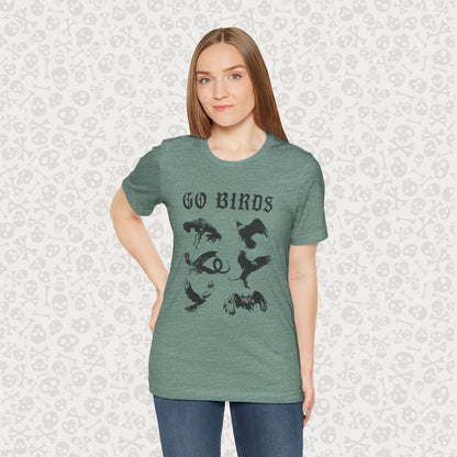 Go Birds Cryptids T-Shirt, Bird Cryptid Tee, Thunderbird Shirt, Snallygaster, Griffin, Phoenix, Devil Bird, Terror Bird, Philadelphia Shirt