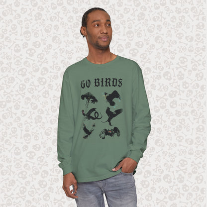 Go Birds Cryptids Long Sleeve Shirt, Bird Cryptid Shirt, Snallygaster, Griffin, Phoenix, Devil Bird, Terror Bird, Philadelphia Shirt
