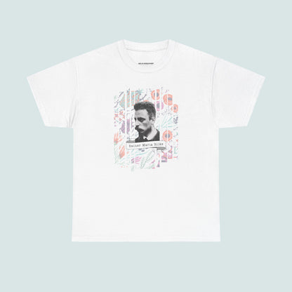 Rainer Maria Rilke Poetry Tee, Literary T-Shirt, Poetry Gift, Poet T-Shirt, Writer Gift, Floral