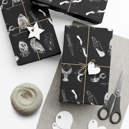 Mystical Gift Wrap Papers for Spooky Occasions, Witchy Gifts, Gothic Parties, Halloween Gifts, Eco-Friendly Wrapping Paper, Goth Gift Wrap