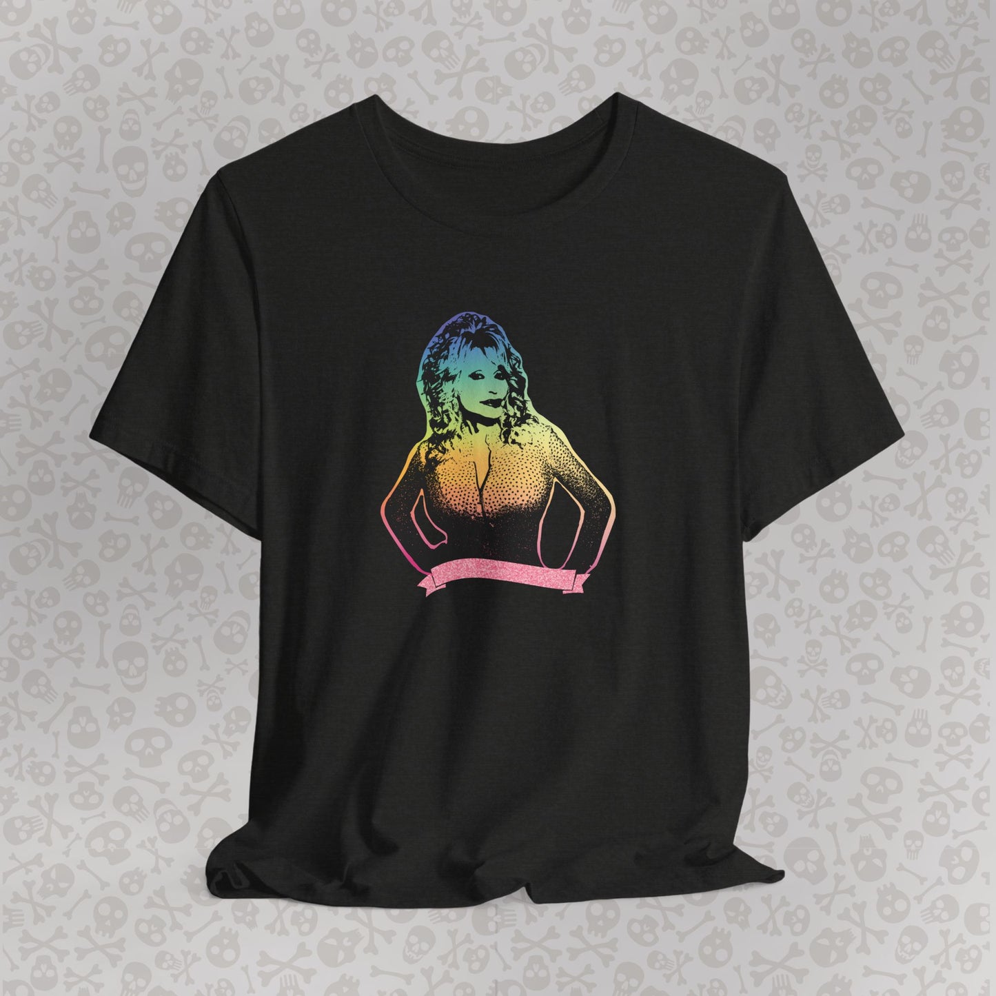 Rainbow Dolly Parton Tee, Dolly Pride Shirt, Unisex Graphic T-Shirt, Music Fan Gift, Concert Apparel, Gay Country Western Clothing
