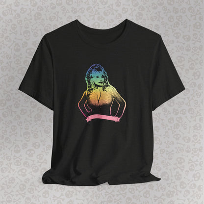 Rainbow Dolly Parton Tee, Dolly Pride Shirt, Unisex Graphic T-Shirt, Music Fan Gift, Concert Apparel, Gay Country Western Clothing