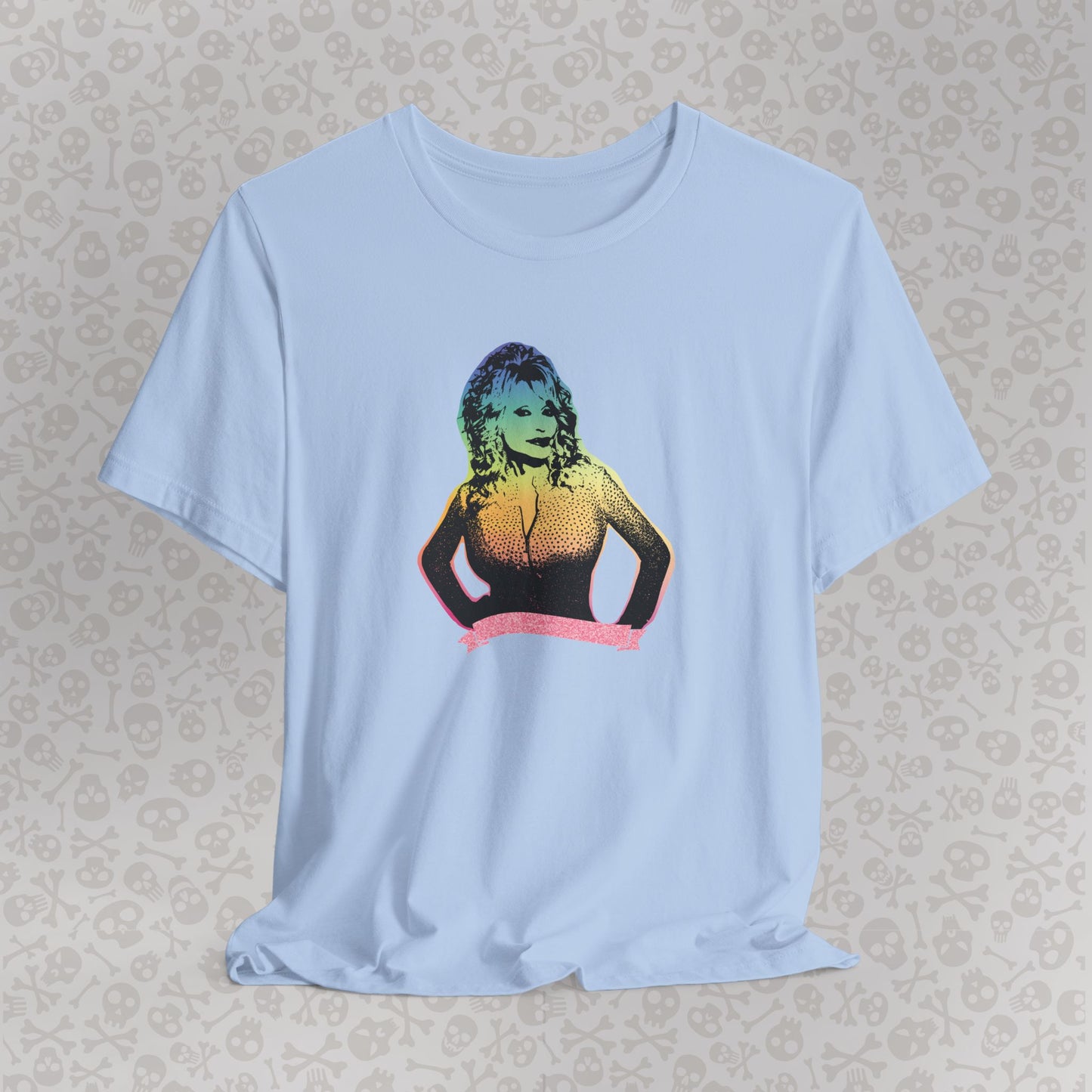 Rainbow Dolly Parton Tee, Dolly Pride Shirt, Unisex Graphic T-Shirt, Music Fan Gift, Concert Apparel, Gay Country Western Clothing