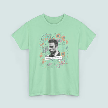 Rainer Maria Rilke Poetry Tee, Literary T-Shirt, Poetry Gift, Poet T-Shirt, Writer Gift, Floral