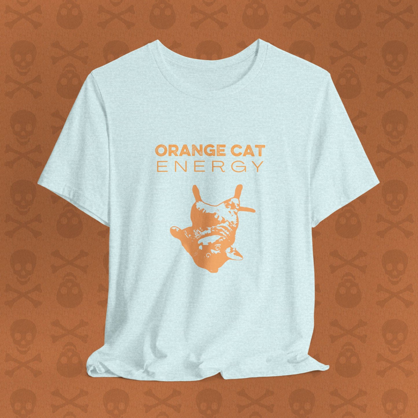 Orange Cat Energy T-Shirt | Funny Cat Shirt | Cute Cat Lover Gift | Lazy Cat Graphic Tee | Orange Cat Mom Shirt | Pet Humor Tee
