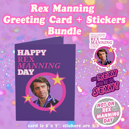 Rex Manning Day Card and Stickers Bundle